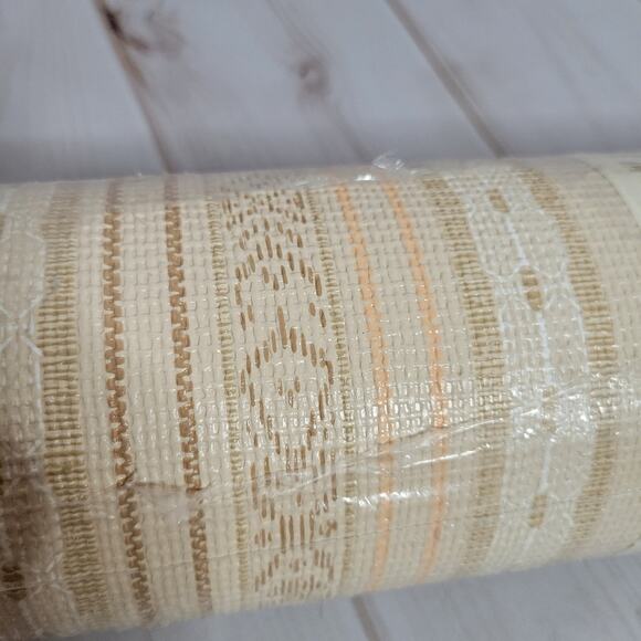 Vintage 60s 70s Deadstock Double Roll Textured Boho Wallcovering Wallpaper - Picture 2 of 10